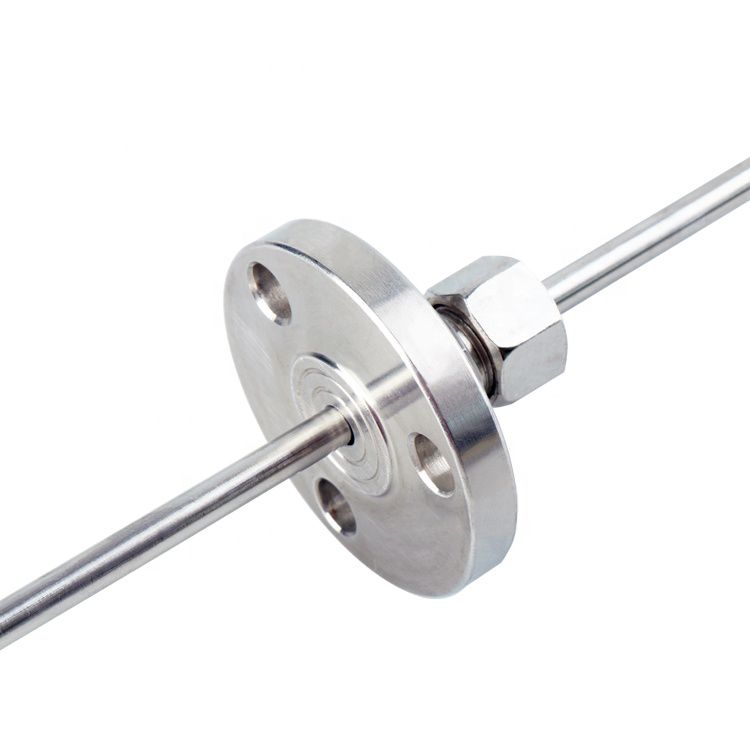 Armored movable metal sheathed flanged thermocouple
