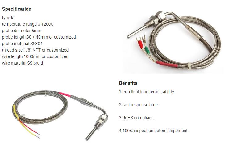 EGT Thermocouple Sensor K Type