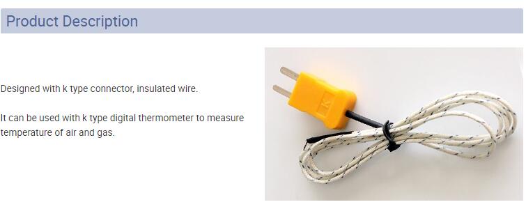 Thermocouple Sensor with plug connector